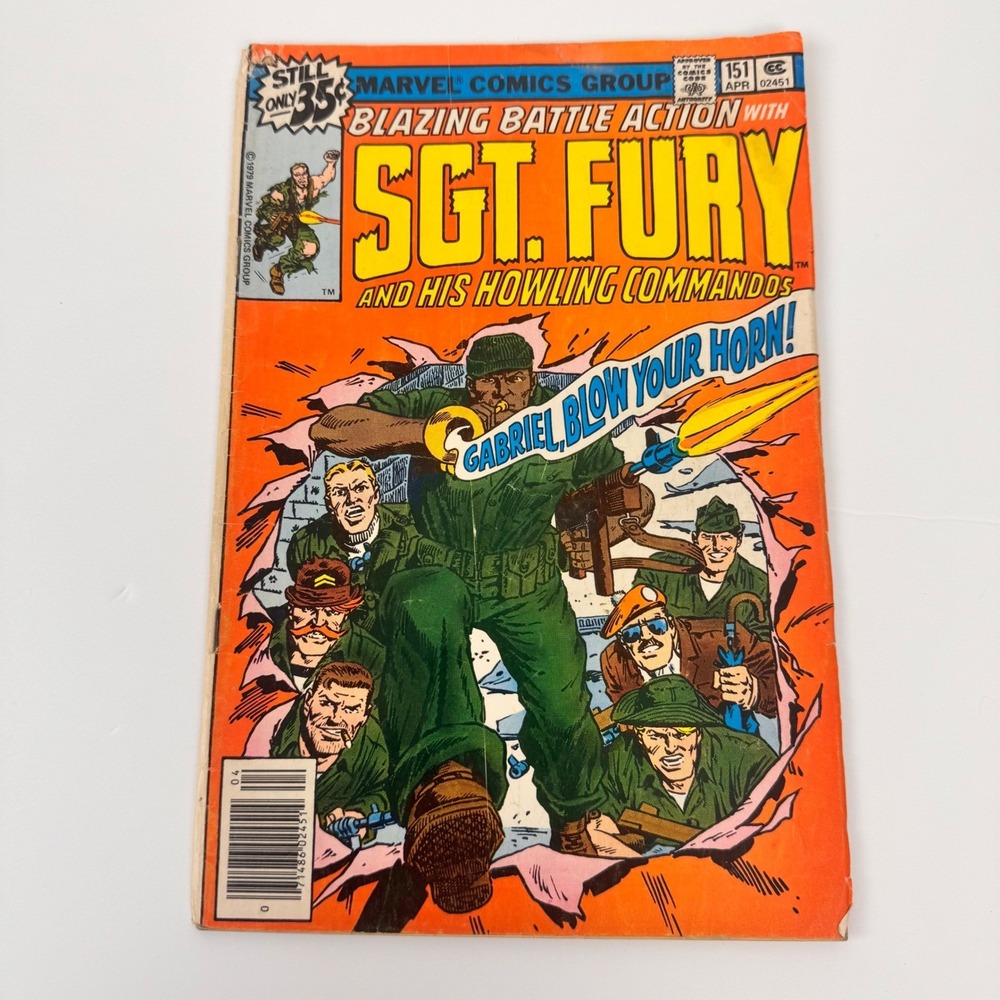 Marvel Sgt. Fury Comic Book Vintage Bronze Age 151 Protective Bag and Board